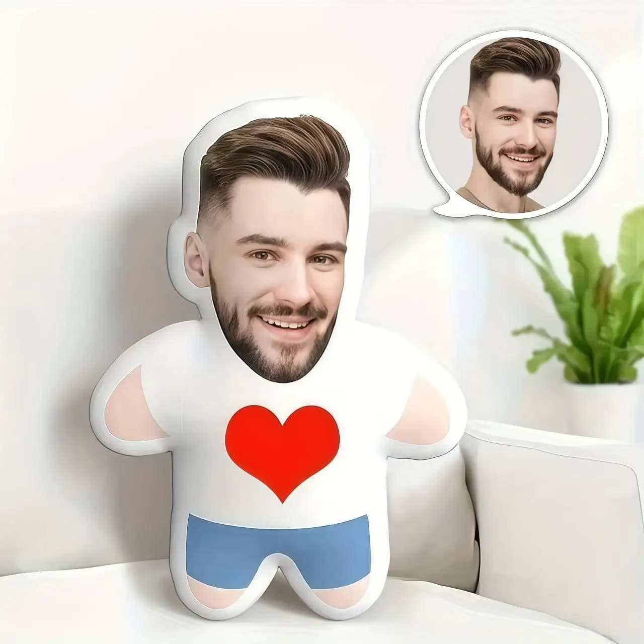 Cuscino personalizzato a forma di amore per famiglia, amici e coppie: cuscino per ritratti, regalo perfetto e souvenir unici disponibili