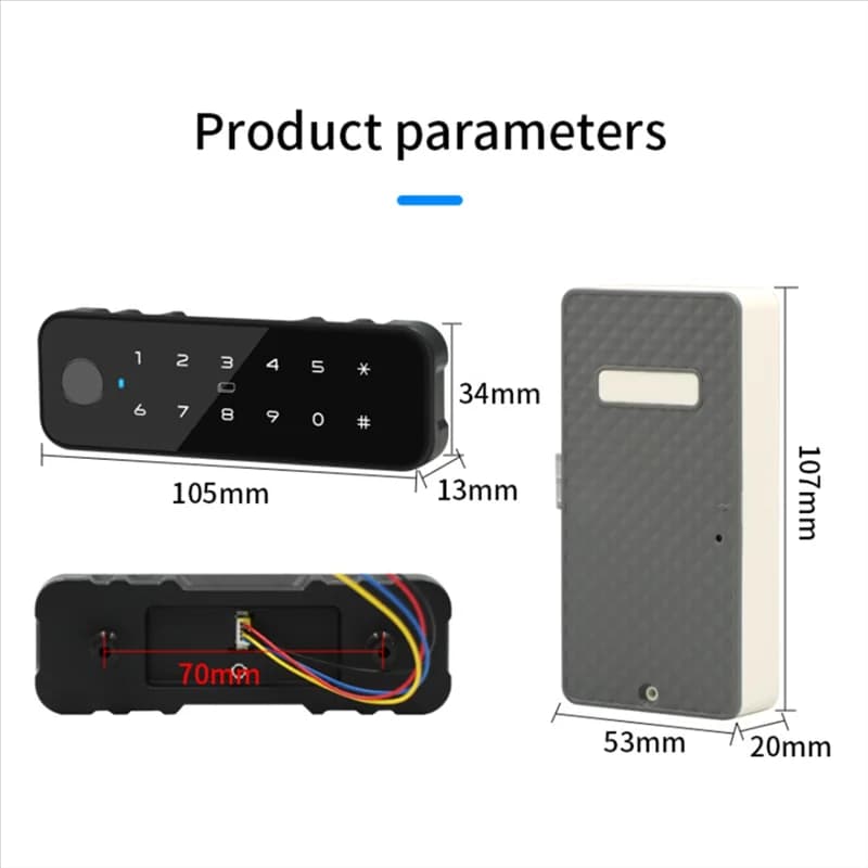 【T07A】 Serratura per impronte digitali per armadietto in legno Tuya Bluetooth Smart Electronic Lock App telecomando per armadietto per cassetti per mobili ES285-H