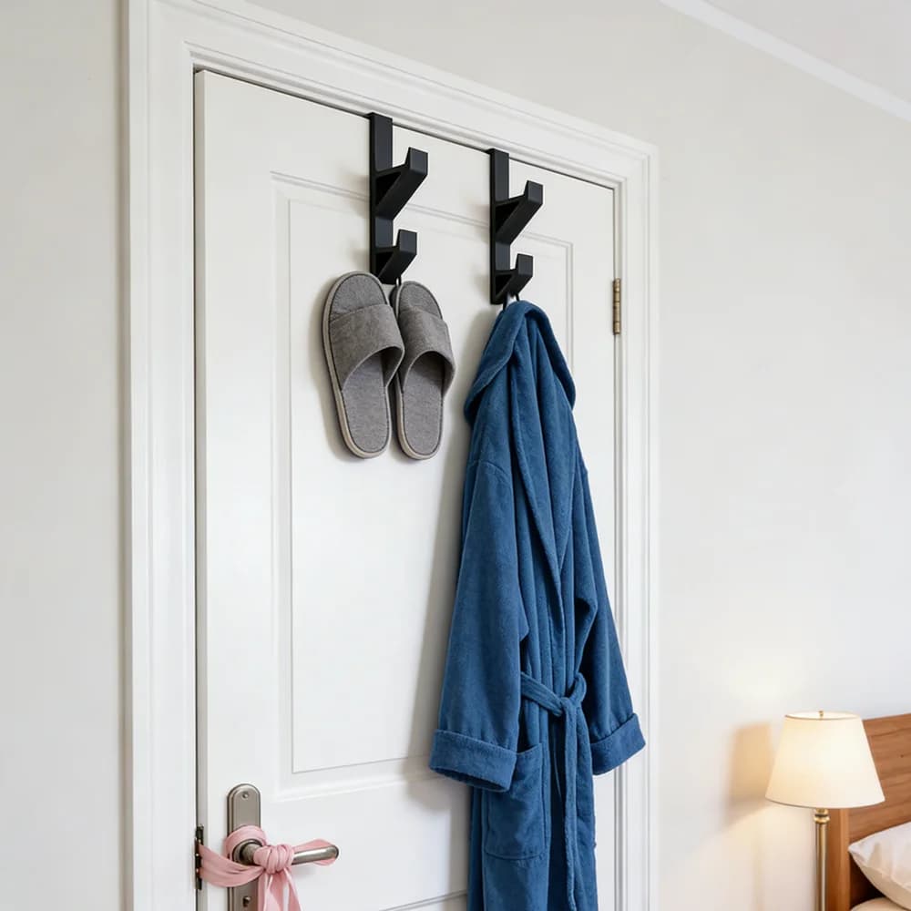 Ganci multifunzionali per il bagno, 2 pezzi, ganci per asciugamani da bagno, ganci portatili per asciugamani, ganci per accappatoi per porte in vetro nella cabina doccia