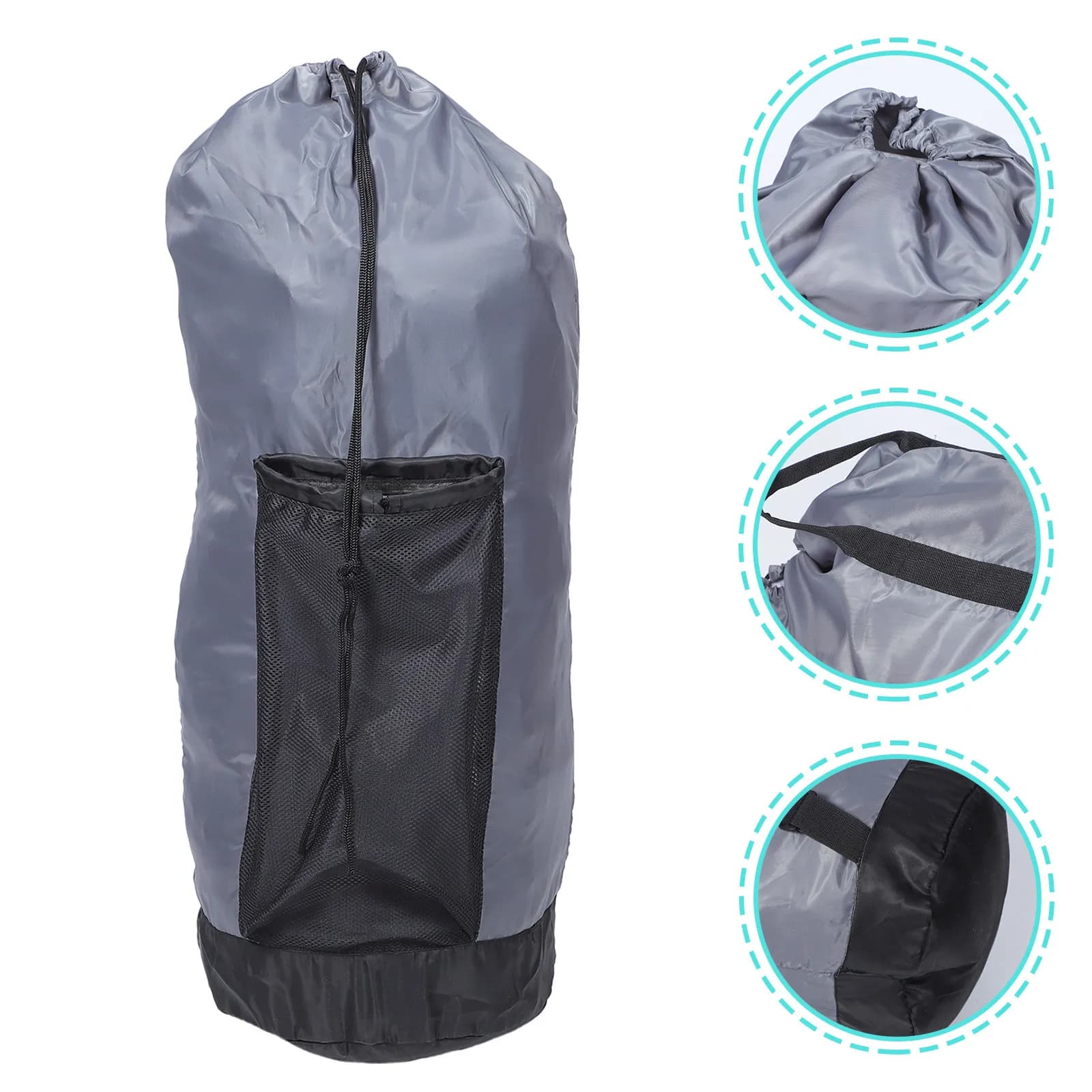 Zaino Portabiancheria Resistente in Nylon Grande per Casa, Lavanderia e Viaggi - Borsa Organizer per Vestiti Sporchi