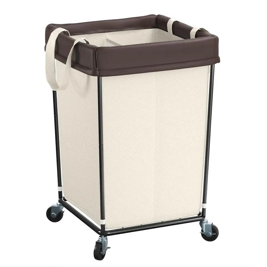 Basket for Bucato with Wheels, Basket for Bidding with Wheels, Laundry Clothes rack, Bedroom, Bathroom