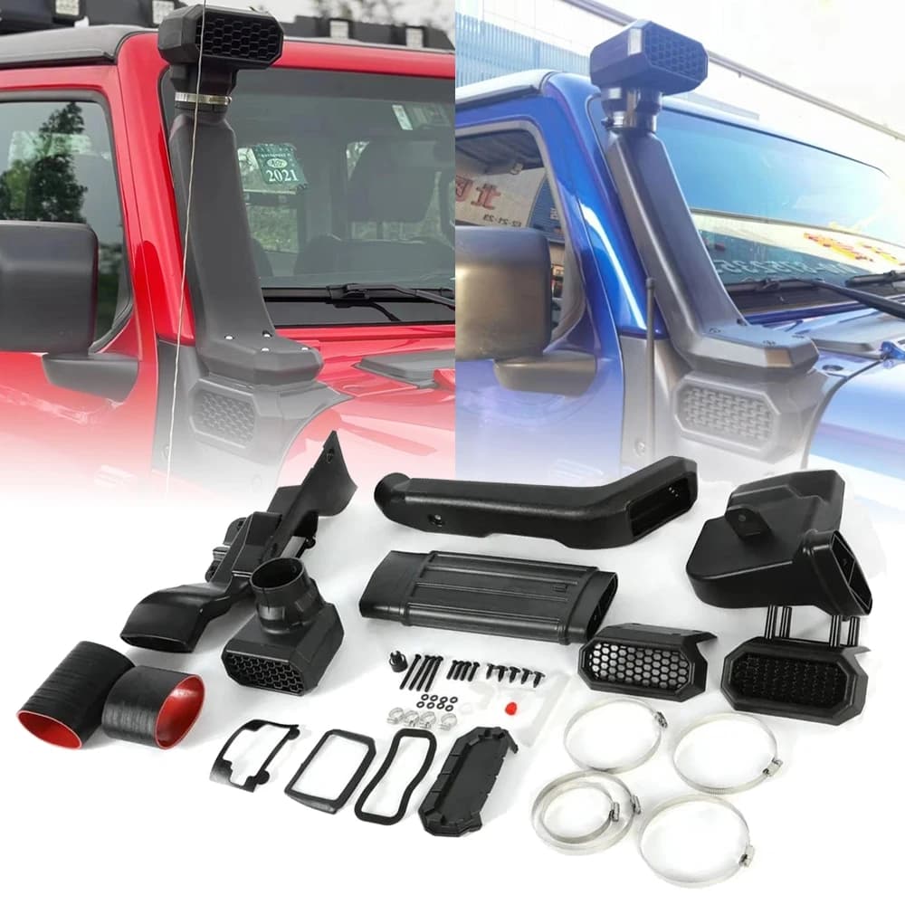 Sistema di aspirazione Air Ram Estensione boccaglio per Jeep Wrangler JL Gladiator JT 2018-2024 Tubo di respiro per trampoliere Accessori esterni per auto