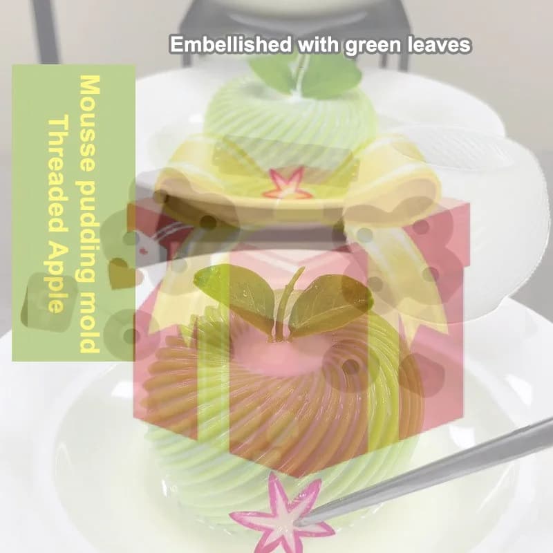 【HG】Stampo a spirale a forma di mela per mousse, dolci, torte, gelato, in silicone, riutilizzabile, utensili da cucina per decorazioni, per pasticceri casalinghi