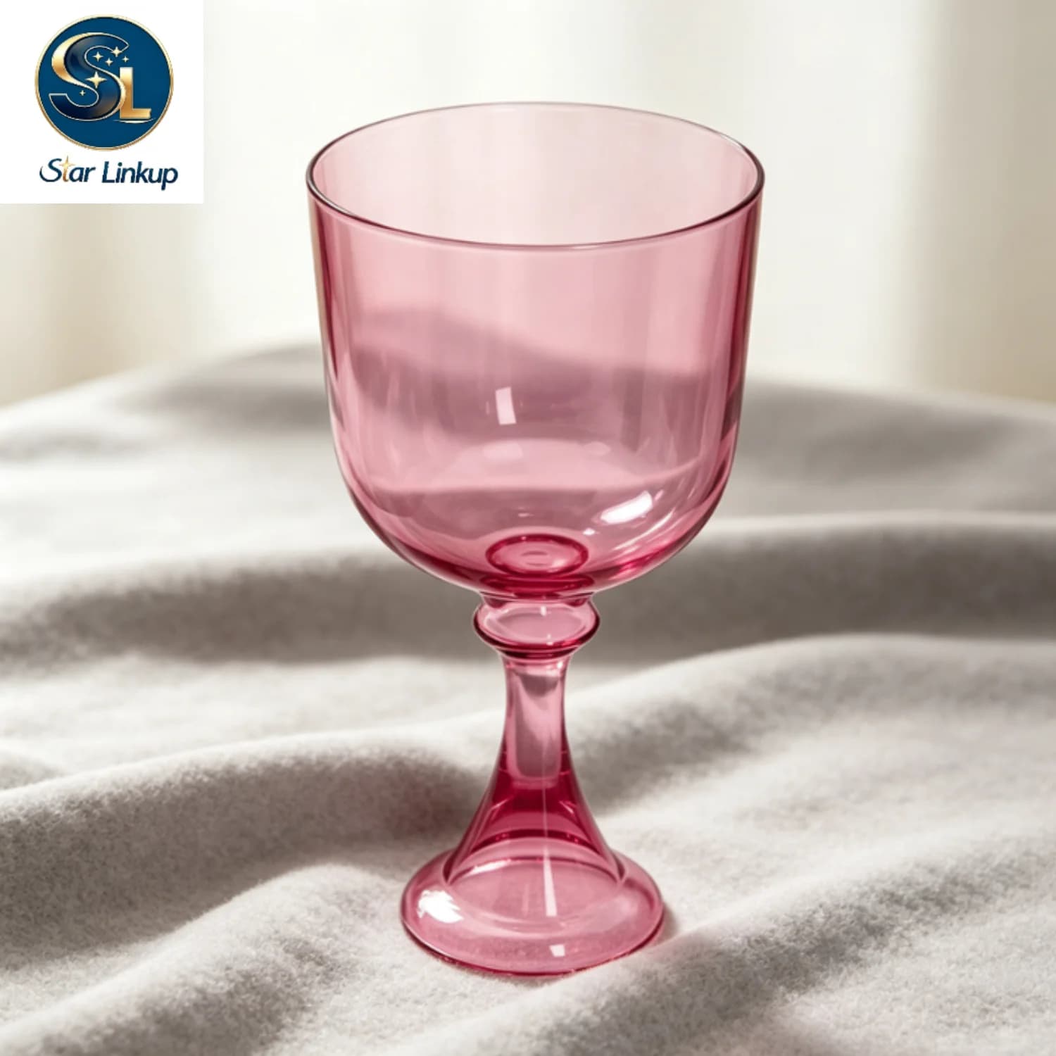 STAR LINKUP 5‑6.5 Inch Transparent Red Quartz Crystal Chalice Singing Bowl 432Hz/440Hz Note Sound Healing Chakra Balancing Yoga Meditation Sound Bath Percussion Instrument With Mallet