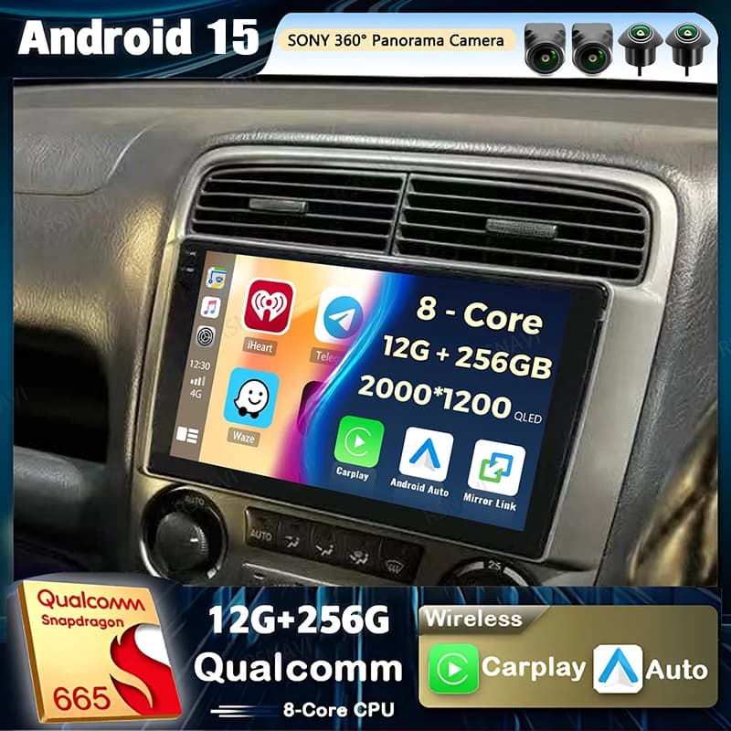 Android 15 Autoradio Per Honda Stream 1 2000 2001 2002 2003 - 2006 Lettore Multimediale GPS DVD di Navigazione Stereo CarPlay Auto DSP