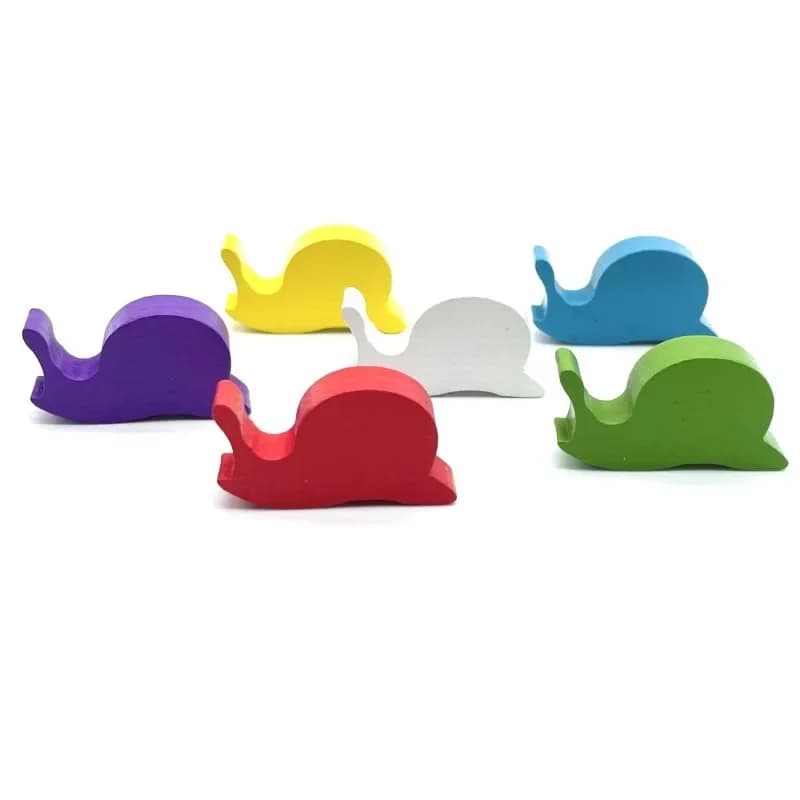 Accessori per giochi da tavolo a colori con indicatore giocattolo per giochi di scacchi in legno a forma di lumaca da 10 pezzi/set