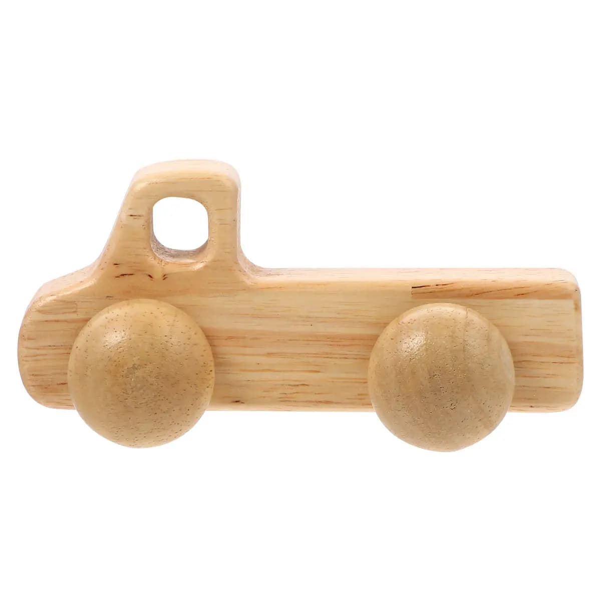 Massaggiagengive in Legno a Forma di Auto per Neonati, Giocattolo Educativo per lo Sviluppo delle Abilità Motorie e Sensoriali