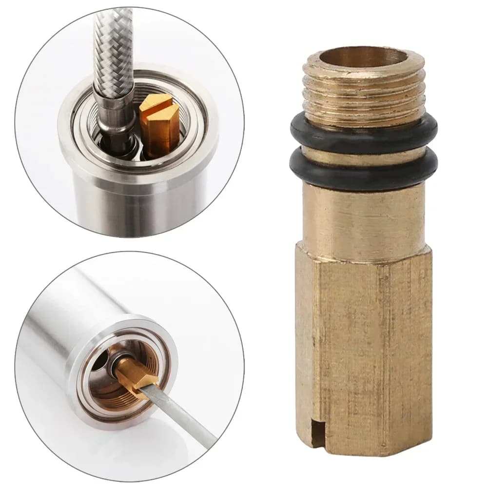 M10 Tappo di chiusura Tappo di ingresso del rubinetto Tappo terminale del tubo flessibile Ingresso acqua per rubinetti miscelatori da cucina Bagno Ottone Due rondelle di gomma