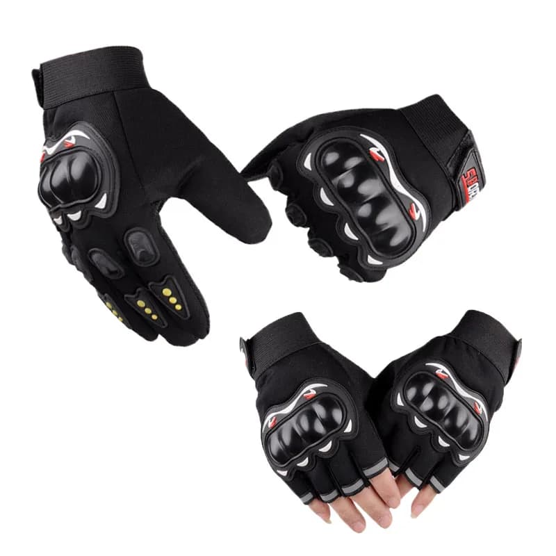 Guanti da Moto per Uomo, Guanti Traspiranti con Dita Chiuse per Corse e Sport all'Aperto, Ideali per Motocross