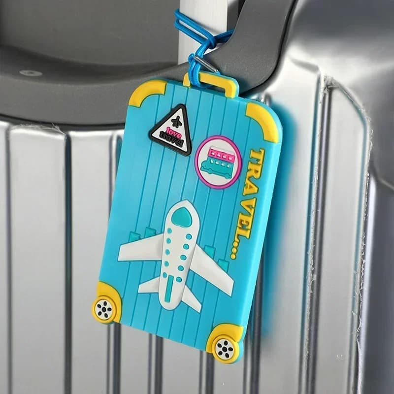 Nuove etichette per bagagli in PVC Accessori da viaggio Etichette per valigie in silicone Stile moda Etichetta da viaggio portatile in silicone Porta indirizzo ID