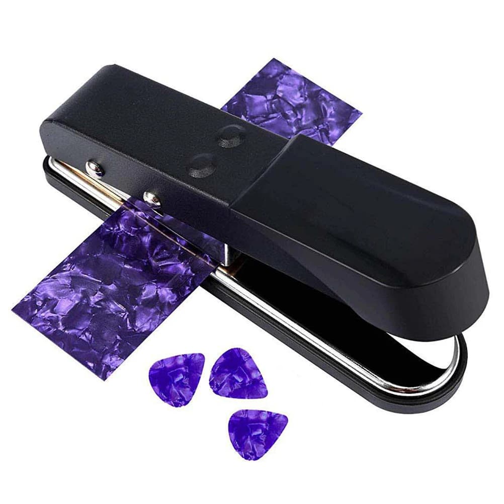 1 set di punzonatrici per chitarra, durevoli, resistenti, a molla, per realizzare plettri da fogli di carte di credito, accessori per utensili per chitarra