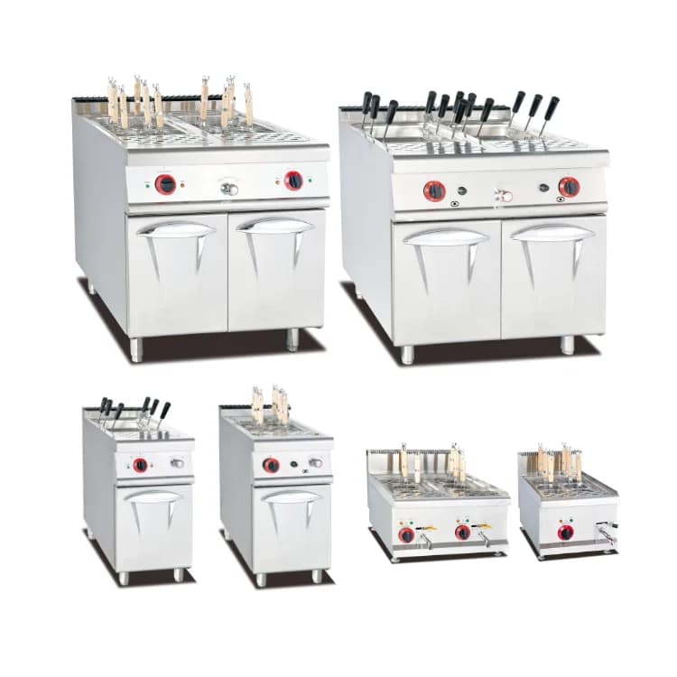 Cuocipasta Professionale a Gas/Elettrico con 6 Cestelli, Automatico, per Ramen e Pasta, Attrezzatura per Cucina Commerciale