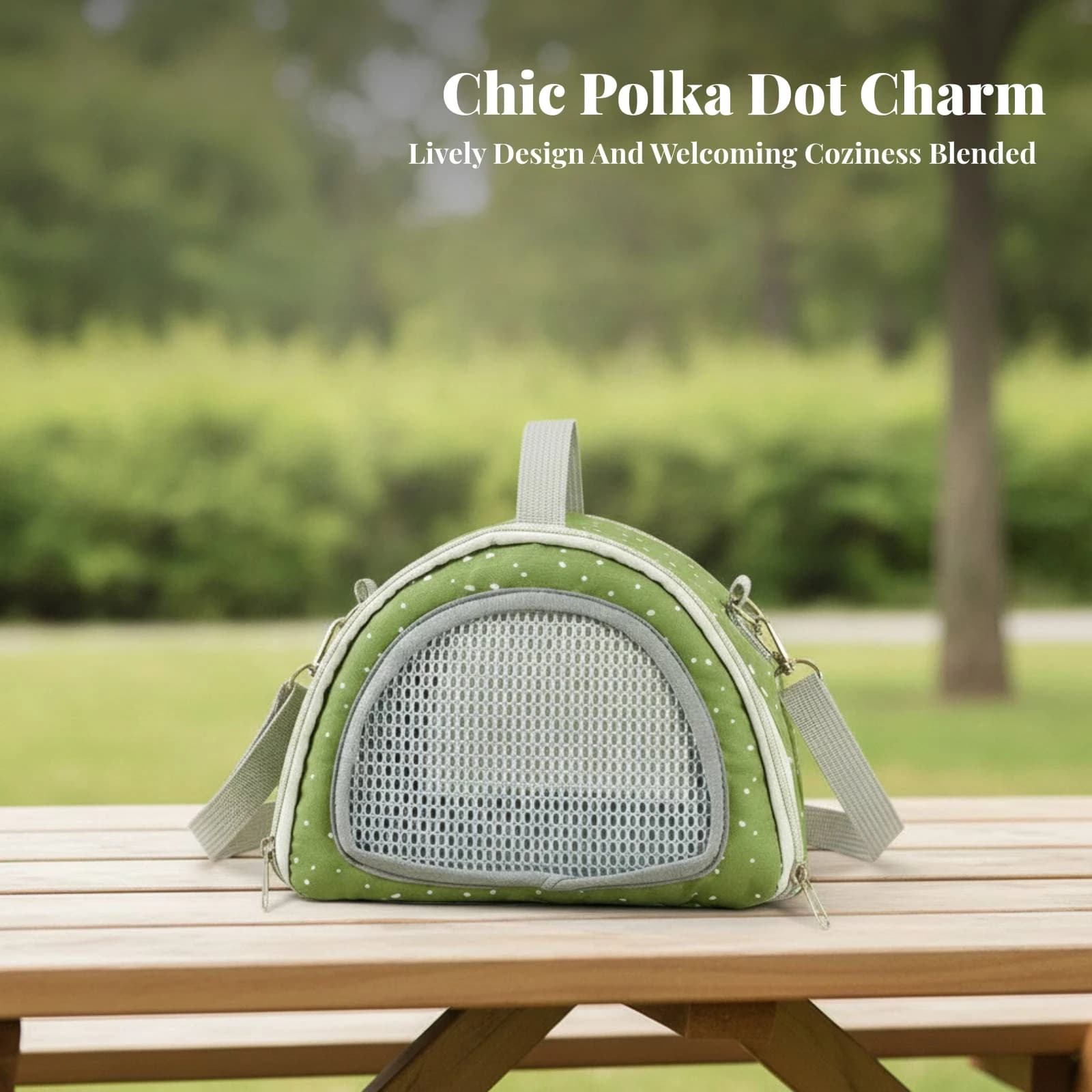 Compact Mesh Pet Carrier Bag Lightweight Soft Sided Breathable Structure for Small Pets on the Go