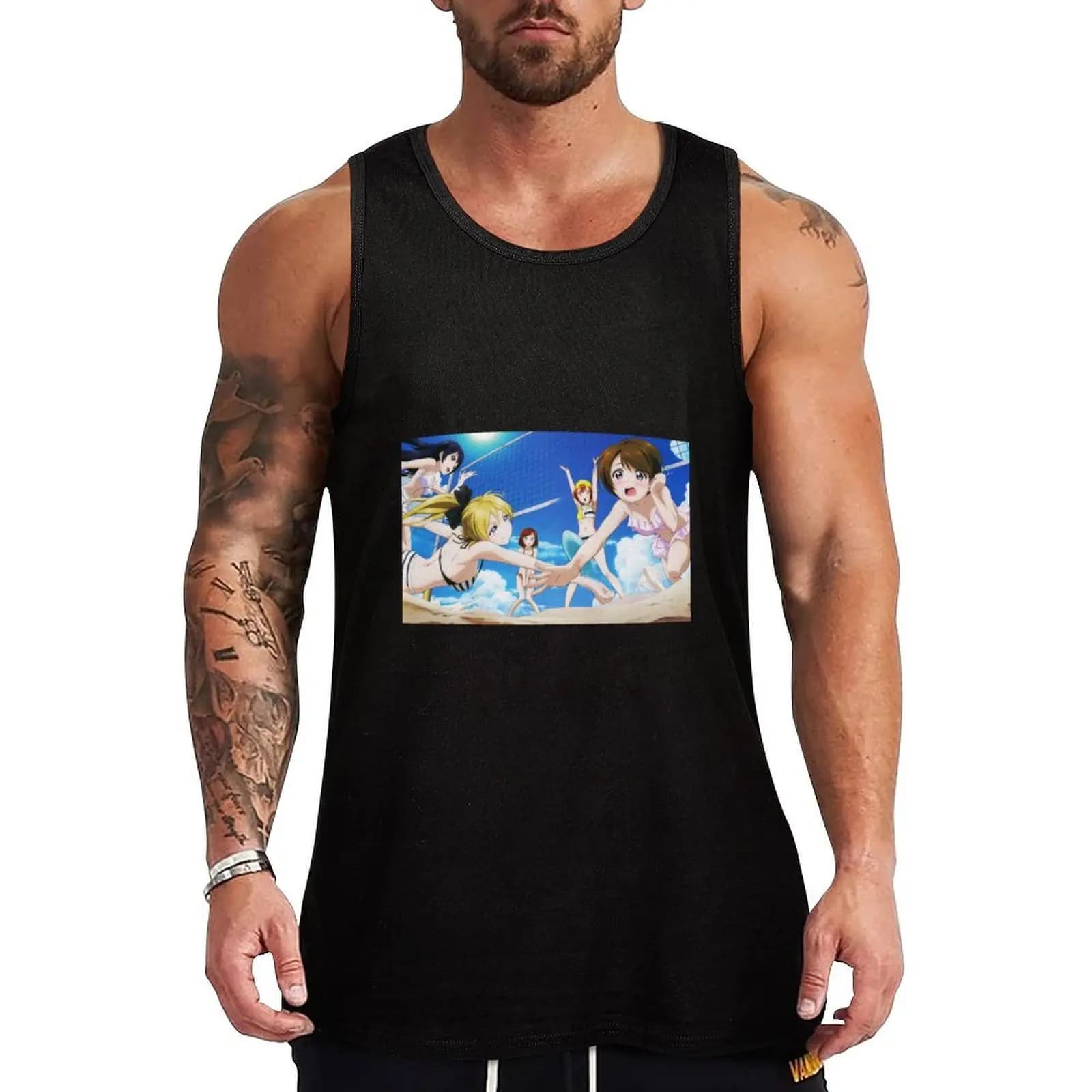 Love Live! Volleyball da spiaggia! Canotta Semplice con Grafica Minimalista Senza Maniche