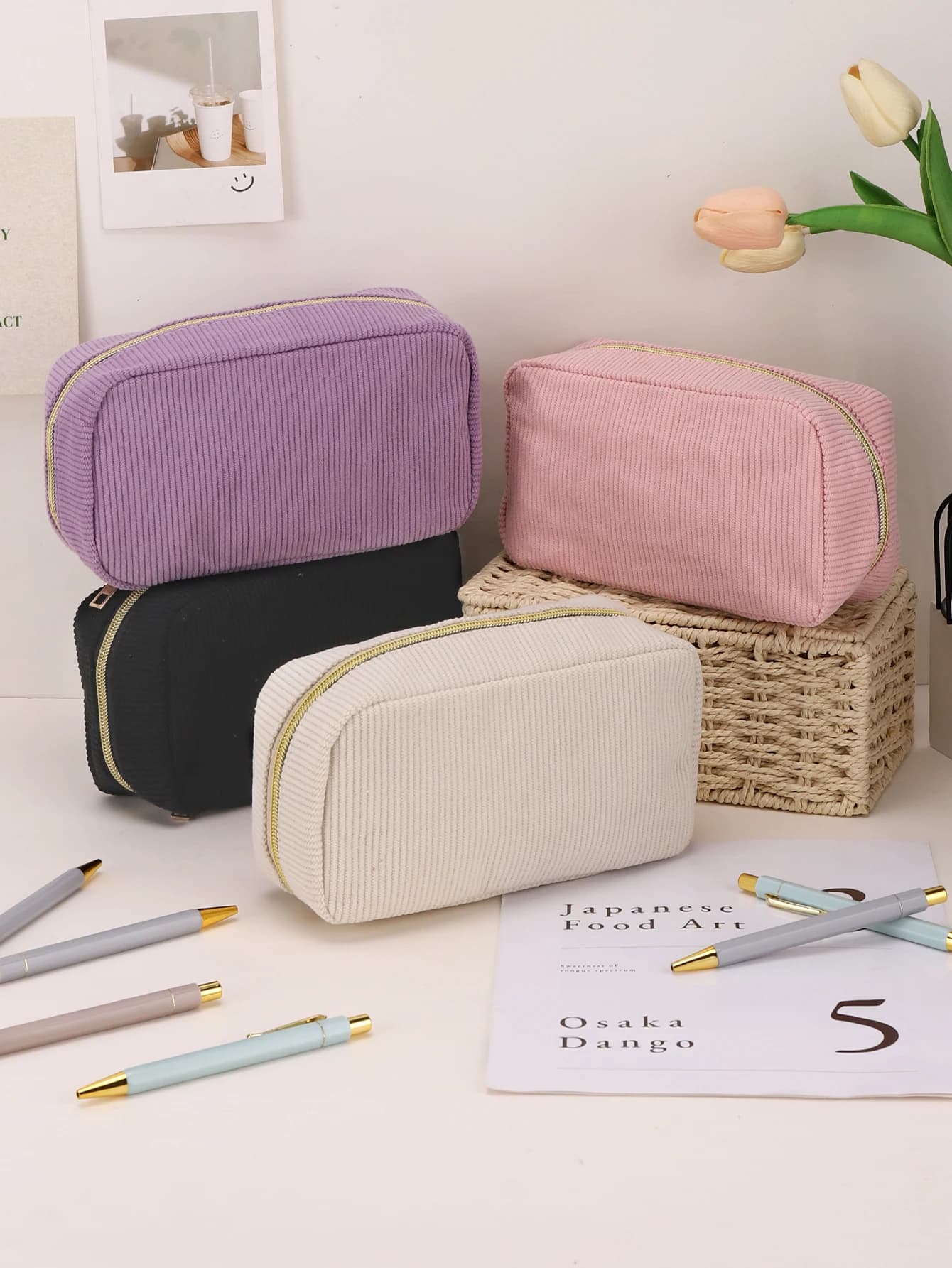 Astuccio portapenne resistente con cerniera, astuccio scolastico, astucci per matite con cerniera, articoli di cancelleria Kawaii, regali originali per il ritorno a scuola.