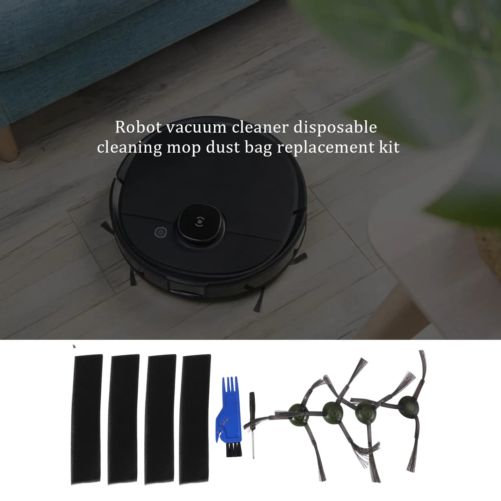 EAS-Accessory Kit Replacement For Ecovacs DEEBOT OZMO T8 AIVI T8 Max Robot Vacuum Cleaner Disposable Cleaning Mop Dust Bag