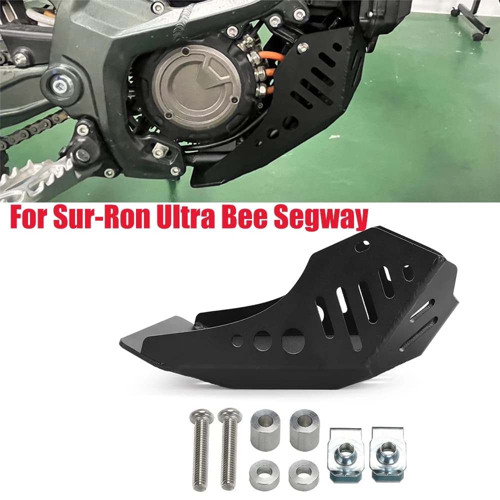 Moto elettrica Dirt Bike Engine Guard Fender Chassis Skid Plate Pan Protector Cover in alluminio per Sur-Ron Ultra Bee Segway