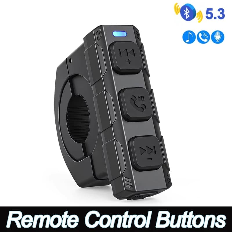 Bluetooth5.3 Wireless Smart Remote Wheels Switch Motorcycle Handlebar Media Controller Earphone Phone Remote For Cars Motorbikes