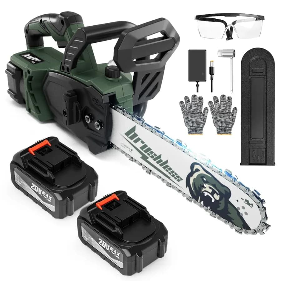Electric Motorcycle Without Brushes 20V 12'', Battery-Portable Motorcycle, Manual Chain Saw, Power Supplies, Wood Saws