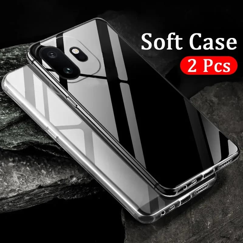 Skinlee per OnePlus 15T 15R 5G custodia 2 pezzi cover trasparente originale in silicone trasparente per OnePlus 15T 15R 5G custodia posteriore