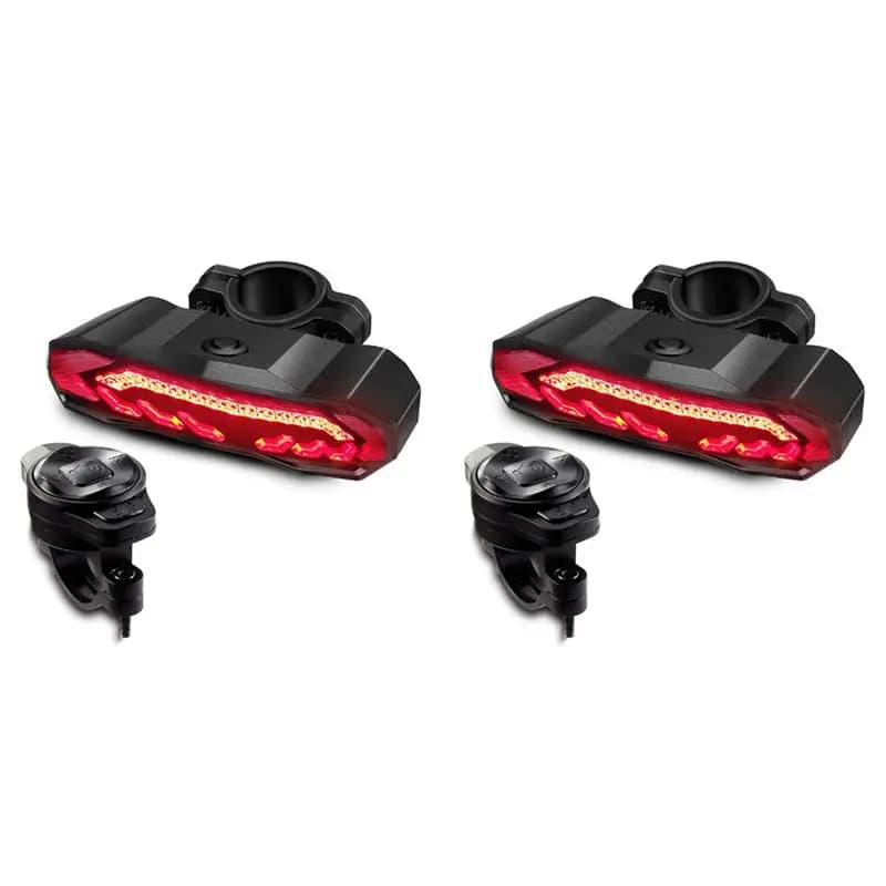 ABLB-2X Bicycle Alarm Anti Theft Bike Taillight Alarm LED Waterproof Tail Light With Mounting Bracket