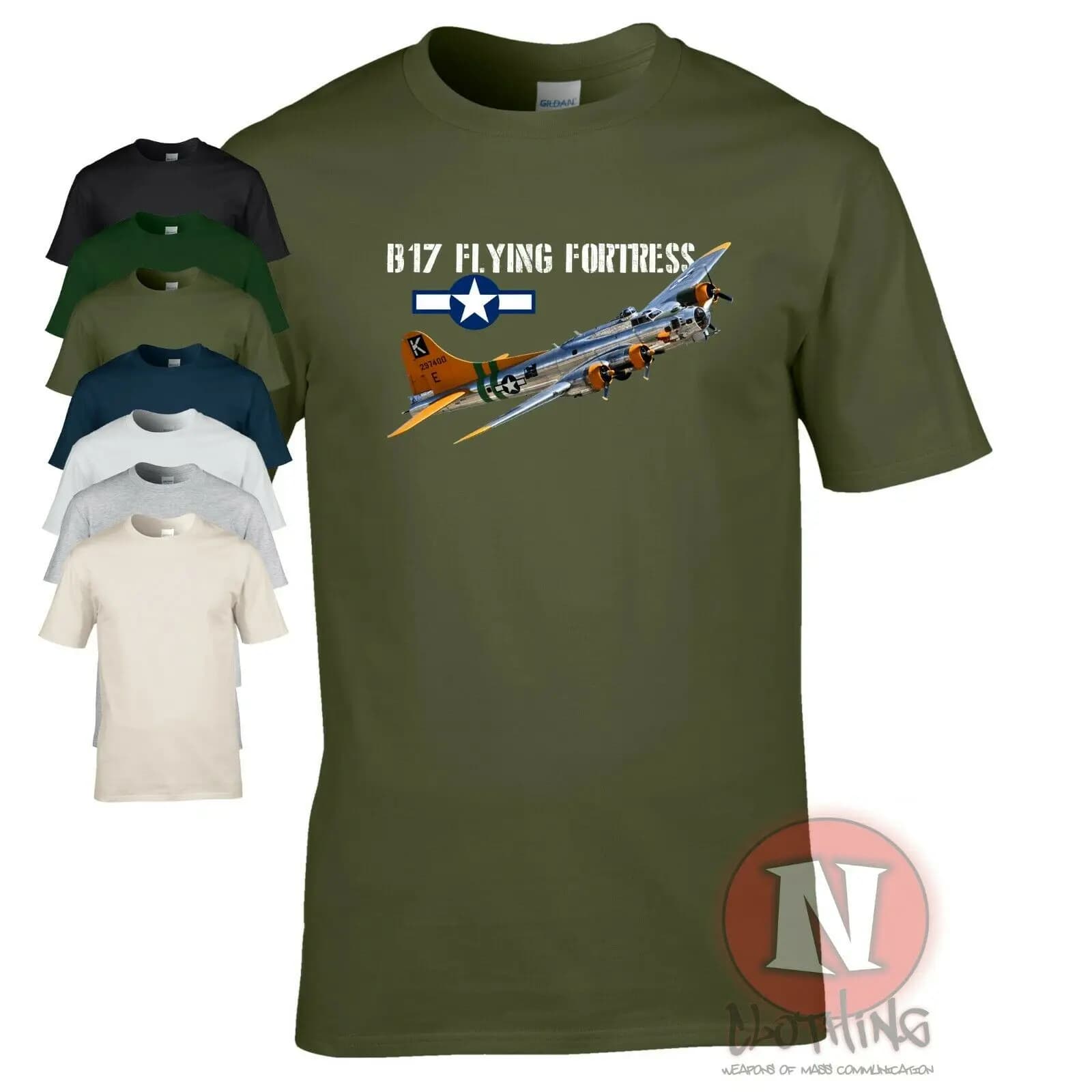 US Air Force B17 Flying Fortress Heavy Bomber Squadron T-Shirt. Premium Cotton Short Sleeve O-Neck Men's T Shirt New S-3XL