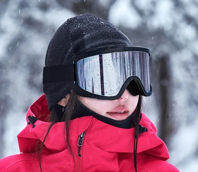 Occhiali da sci professionali antiappannamento OTG da uomo Occhiali da snowboard unisex antivento per occhiali sportivi invernali da donna