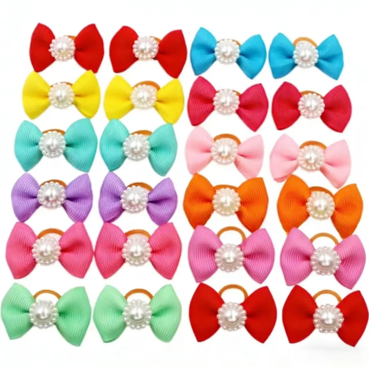 10/20/30 Pezzi Fiocchi per Toelettatura Cani, Elastici per Capelli per Cani Piccoli, Accessori per Capelli per Cani e Gatti