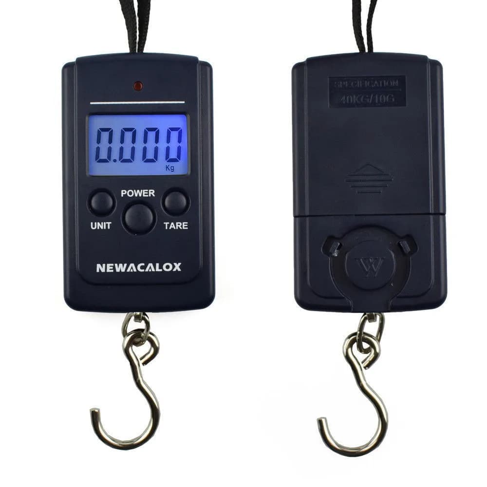 Mini bilancia digitale da 40 kg x 10 g per bagagli da pesca, pesatura da viaggio, bilancia elettronica sospesa con gancio, strumento per pesi da cucina