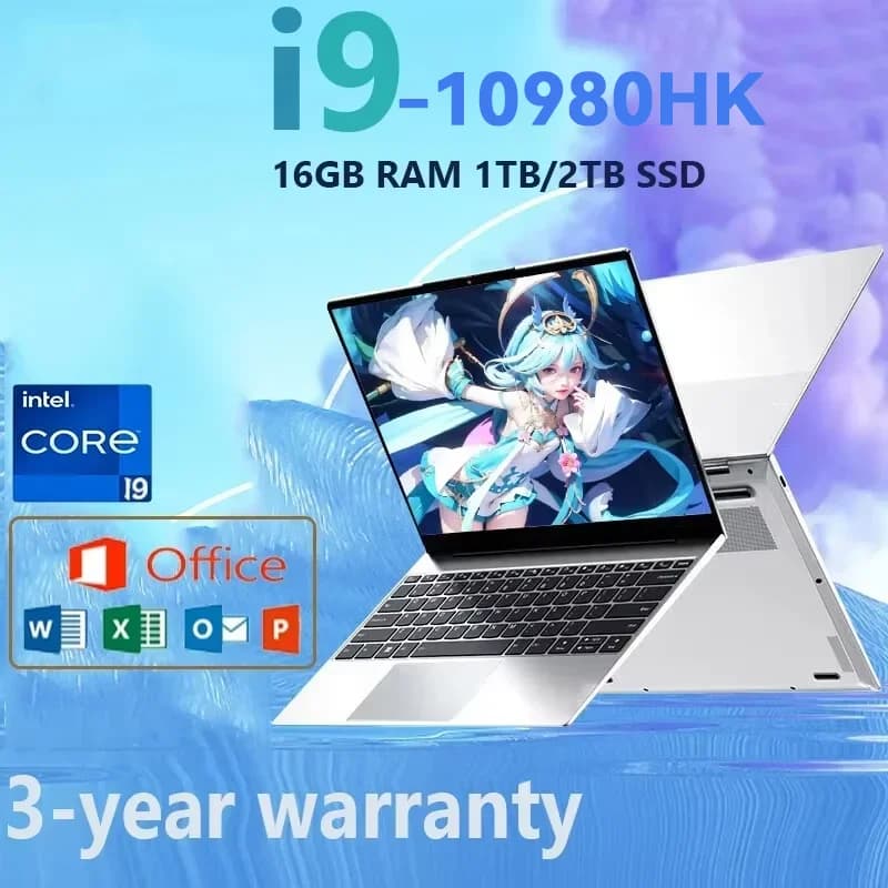 2026 Nuovo Intel Core i9 10980HK Notebook portatile Windows 11 Pro Computer da gioco da 14,1 pollici PC Gamer Laptop i9 Studio Lavoro PC