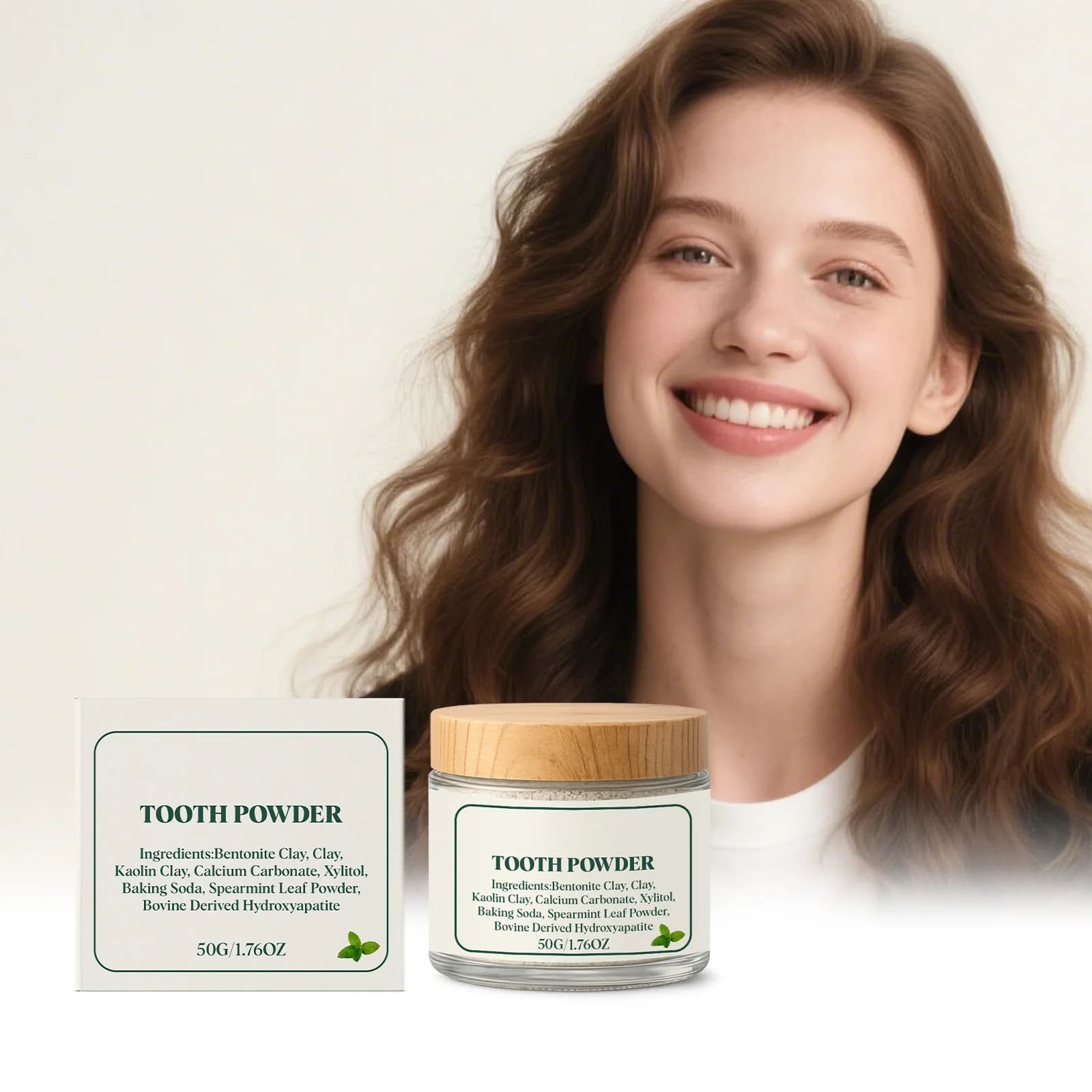The whitening mint toothpaste contains delicate ingredients for daily cleaning of teeth, leaving them clean and fresh.