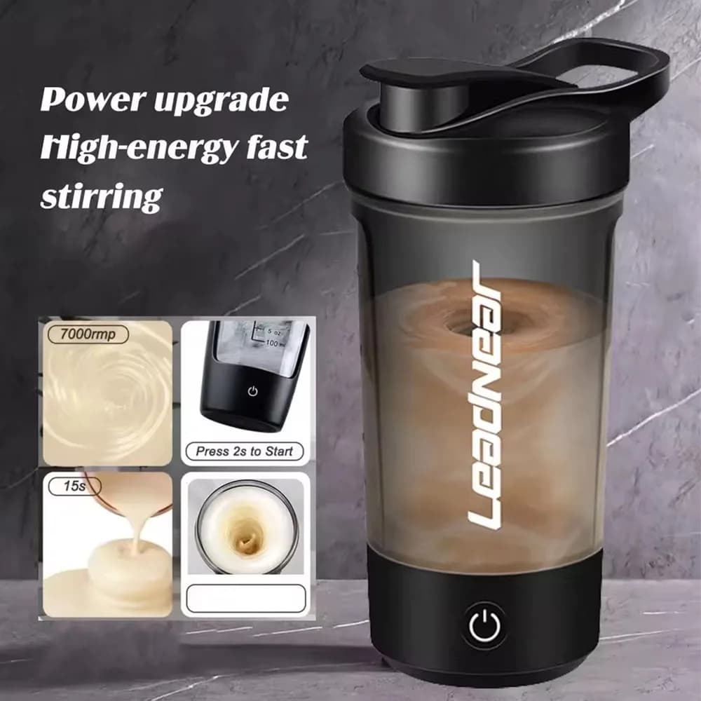 Shaker Elettrico Portatile da 650ml per Proteine, Miscelatore Automatico Multifunzione per Succhi, Bicchieri Mixer per Fitness e Lavoro