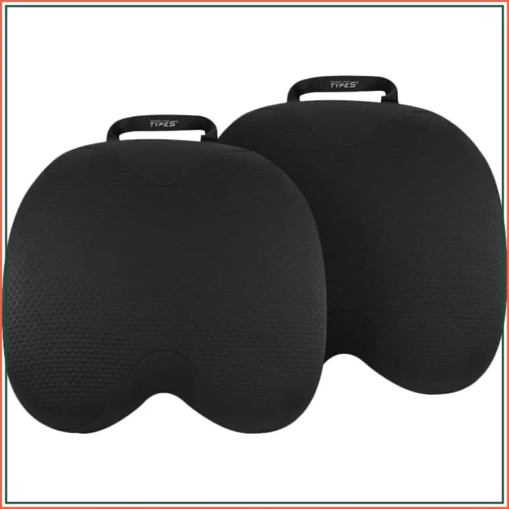Gel Enhanced Memory Foam Seat Cushion 2 Pack for Office Chair, Car Seat, Tailbone Pain Relief, Sciatica & Back Pain Relief, Portable and Machine Washable