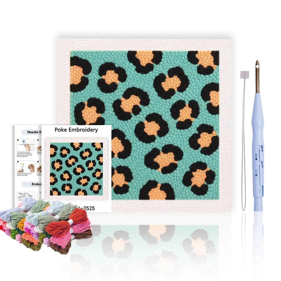 GATYZTORY punch needle embroidery kits pattern Cross stitch kits Sewing accessories wooden embroidery hoops 25x25cm Home Decor