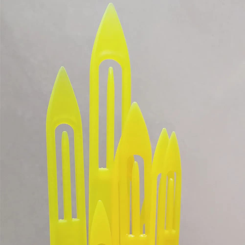 30 Pezzi Ago Professionale in Plastica per Rete da Pesca, Strumento per Riparazione e Riparazione Reti, Accessori per Lavorazione a Maglia, Giallo, Scorrevole