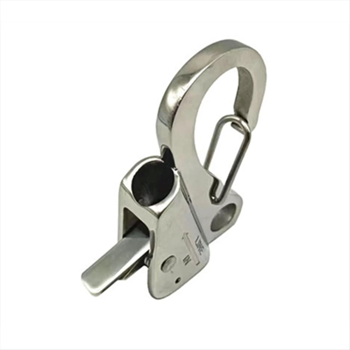 Clip per barca in acciaio inossidabile AA25 Molla a filettatura rapida Lunghezza linea regolabile Gancio di ancoraggio scorrevole Accessori per yacht marini