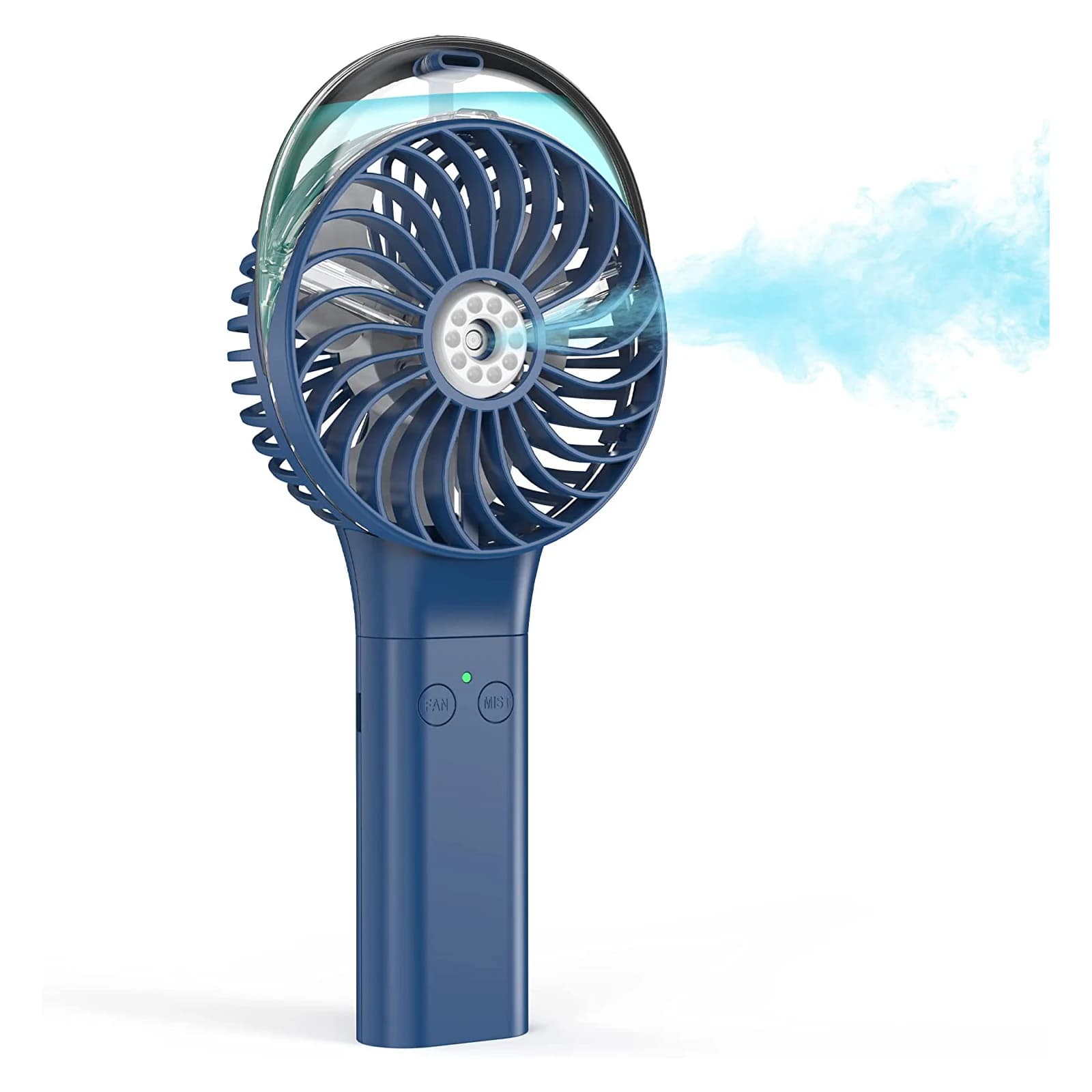 Mini ventole di raffreddamento USB elettriche con batteria da 3000 mAh Ventilatore ricaricabile portatile con nebulizzazione