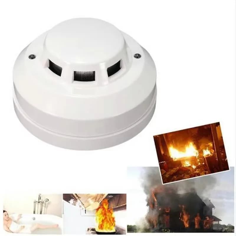 Rilevatore di fumo cablato 12V Connessione di rete a emissione di luce Allarme innovativo intelligente WireD Sm Prevenzione antincendio Rilevamento in rete