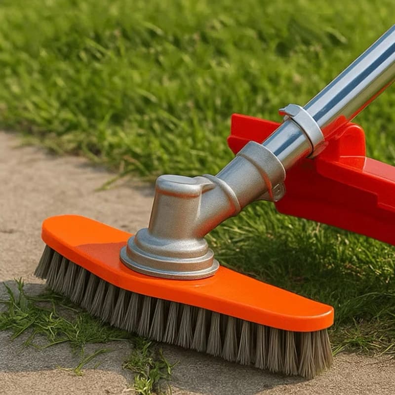 Lawn Mower Cleaning Brush High-Efficiency Adjustable Handle Weed Remover Tool for Deck Garden Yard Floor Patio Farm Tile Grout