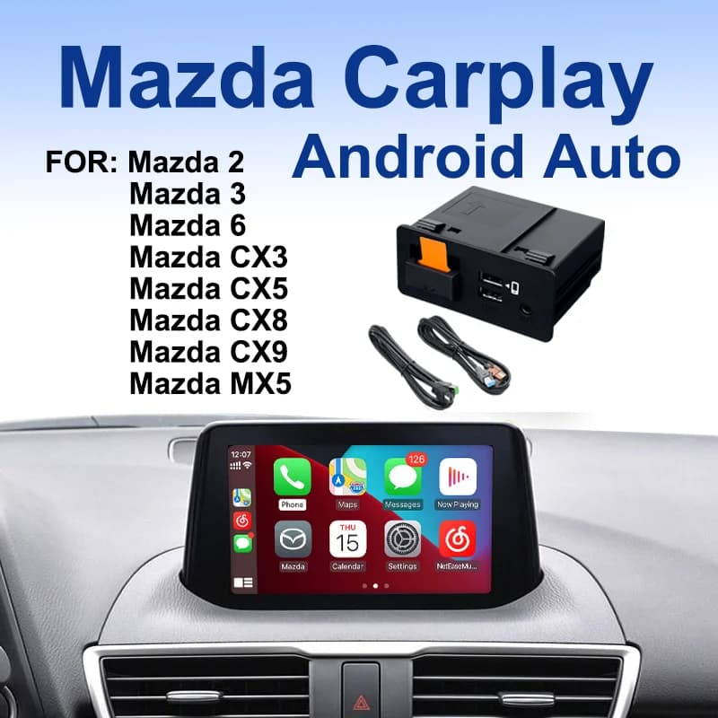 Update Wireless CarPlay Android Auto USB Hub Adapter For Mazda 2 3 6 CX3 CX5 CX8 CX9 MX5 Retrofit Kit