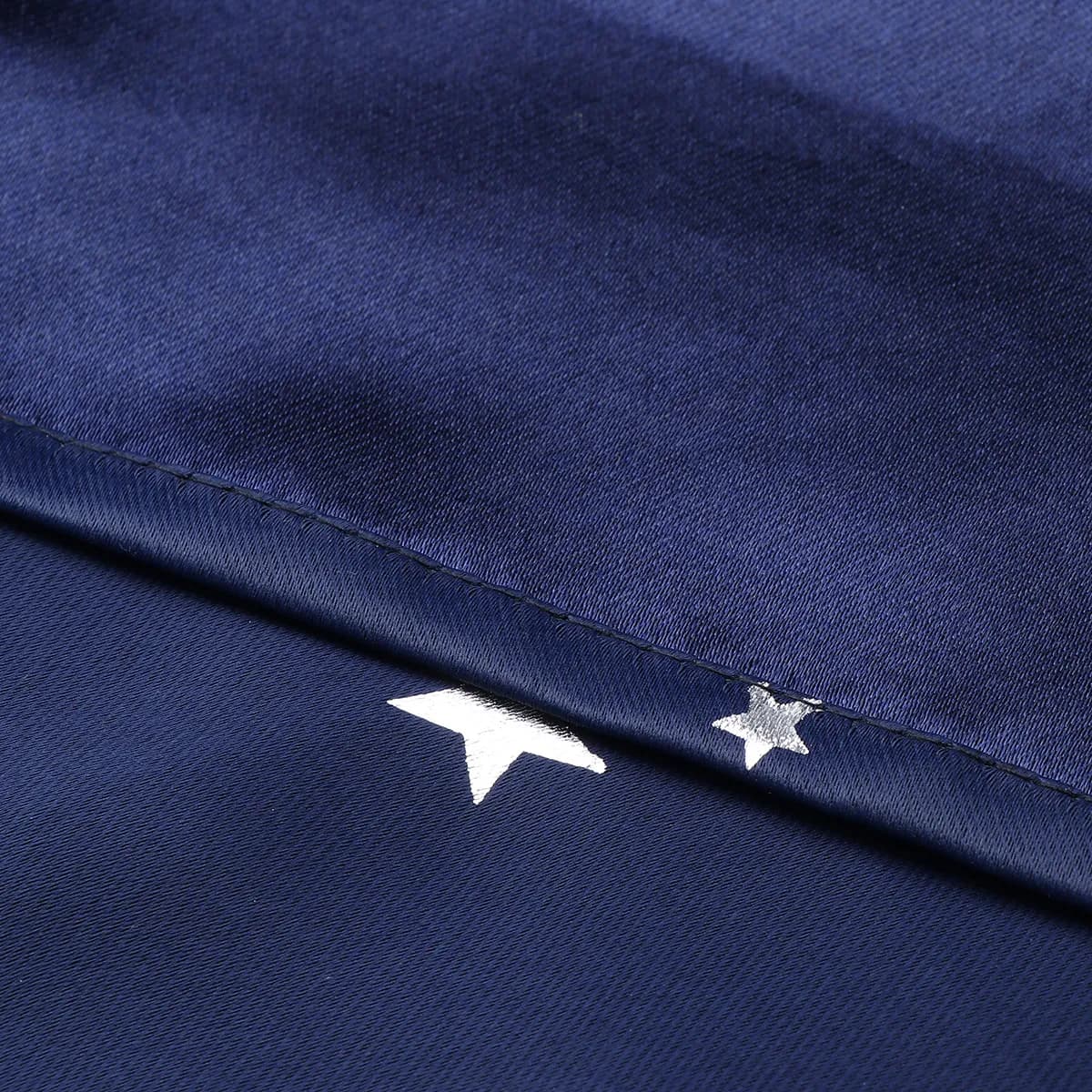 Tenda Oscurante con Stampa a Stelle in Tessuto Dacron Premium Blu Scuro per Camera da Letto e Soggiorno, Blocca Calore e Luce