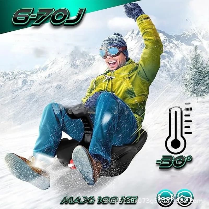 New handlebar sleigh outdoor skiing sand skiing ice skating grass board thickened wear-resistant combined sleigh