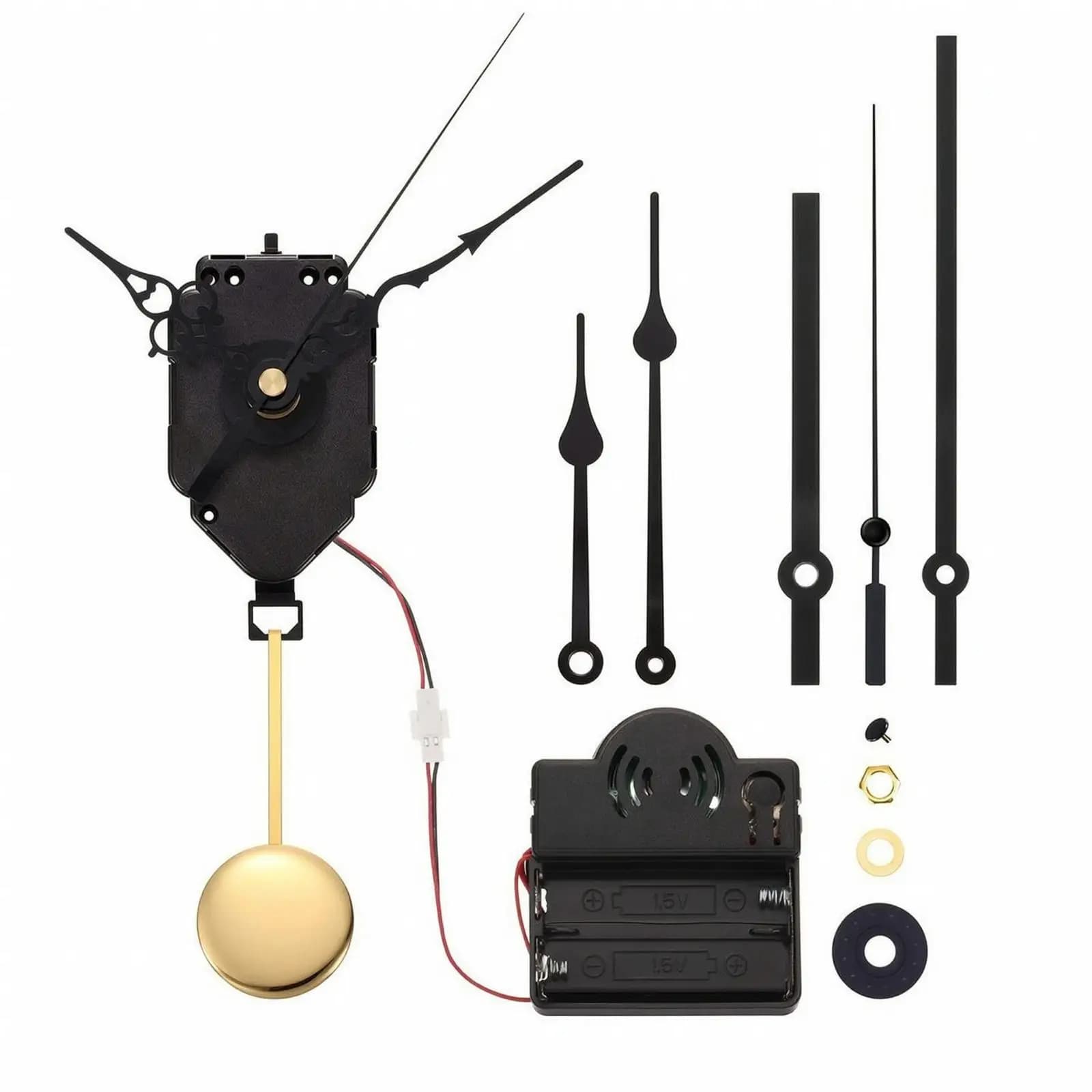 Metal Plastic Pendulum Clock Movement with Hourly Chime and Night Silence for Craft Clocks