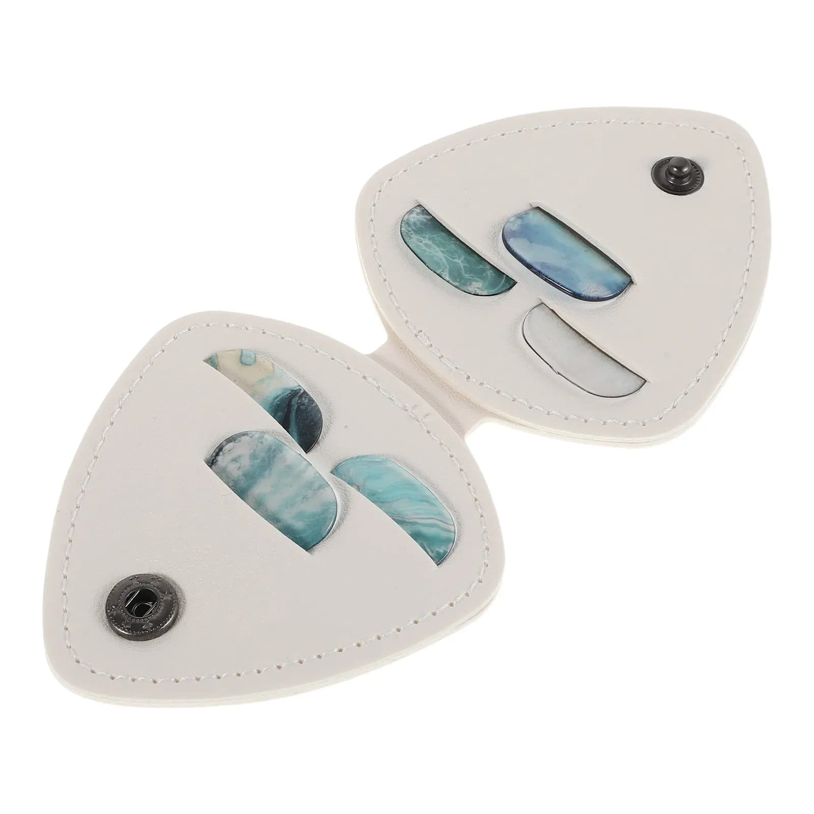 Set di 1 custodia per plettri da chitarra con plettri inclusi, custodia trasparente in PU per principianti, professionisti, viaggi, pratica e concerti.