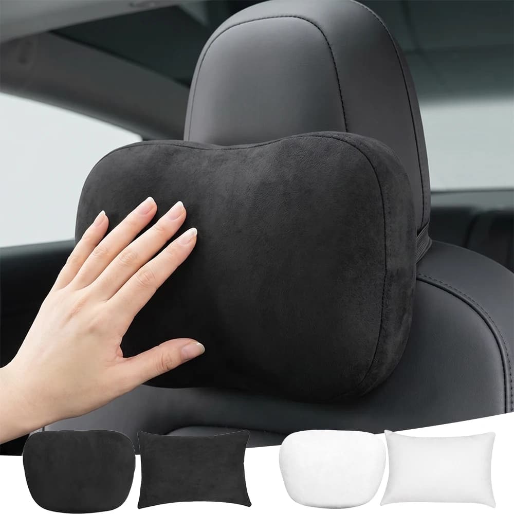 1PC For Tesla Model Y L Model 3 Y Highland Juniper Model 3 X S Cybertruck Roadster Car Headrest Neck Pillow Lumbar Backrest Pad