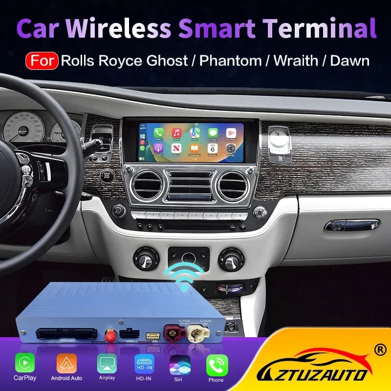 Carplay wireless per Rolls Royce 2015-2018 Dawn Wraith Ghost Phantom con sistema NBT, Android Auto, Car Play, Airplay, Autolink