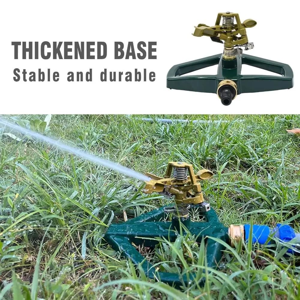 360° Rotation Garden Hose Sprinkler Adjustable Sprinkler Head Automatic Rotation Irrigation System Sprinkler Impact Sprinkler