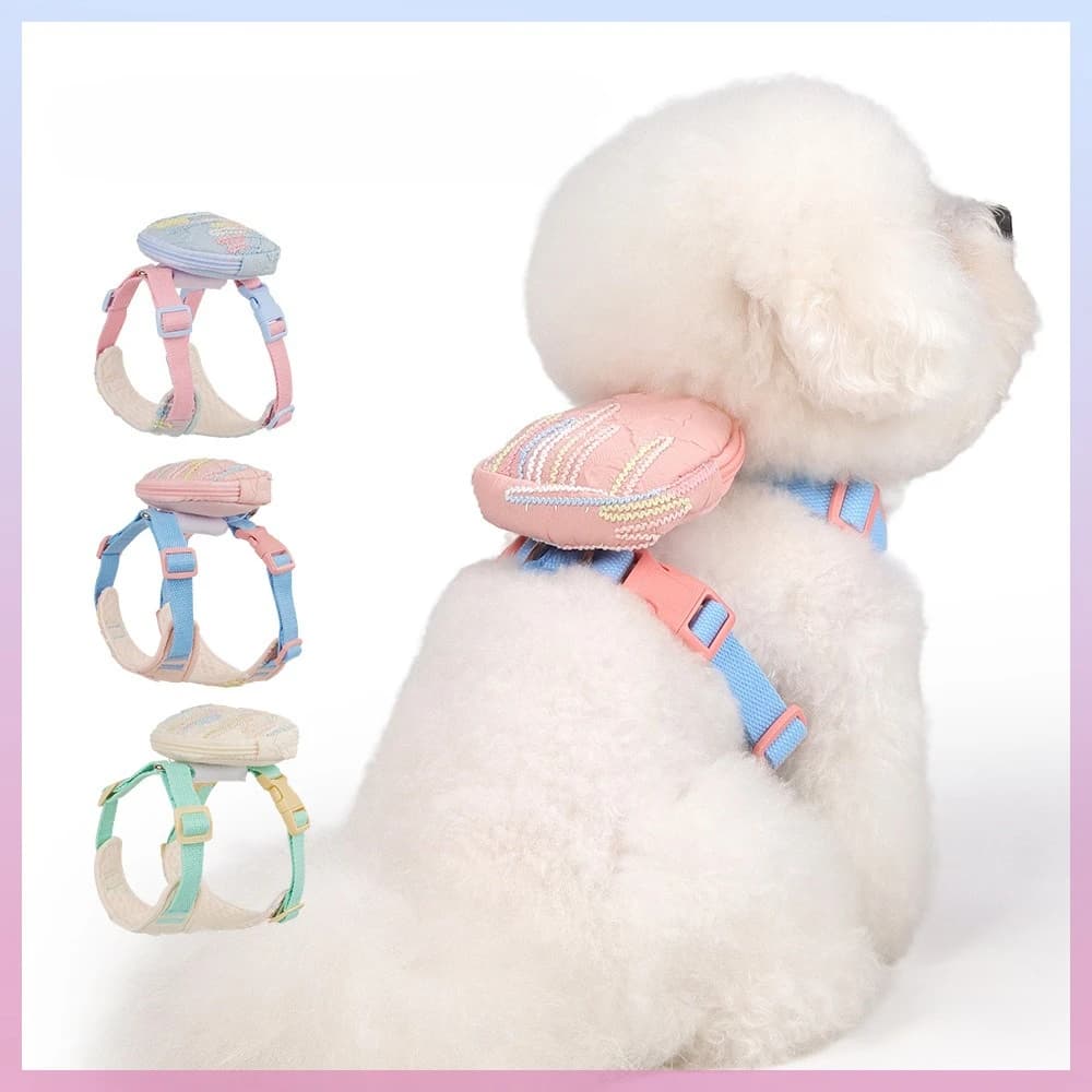 New 3-Piece Dog Walking Set - Vest-Style Harness & Leash for Small Dogs Pomeranian, Chihuahua