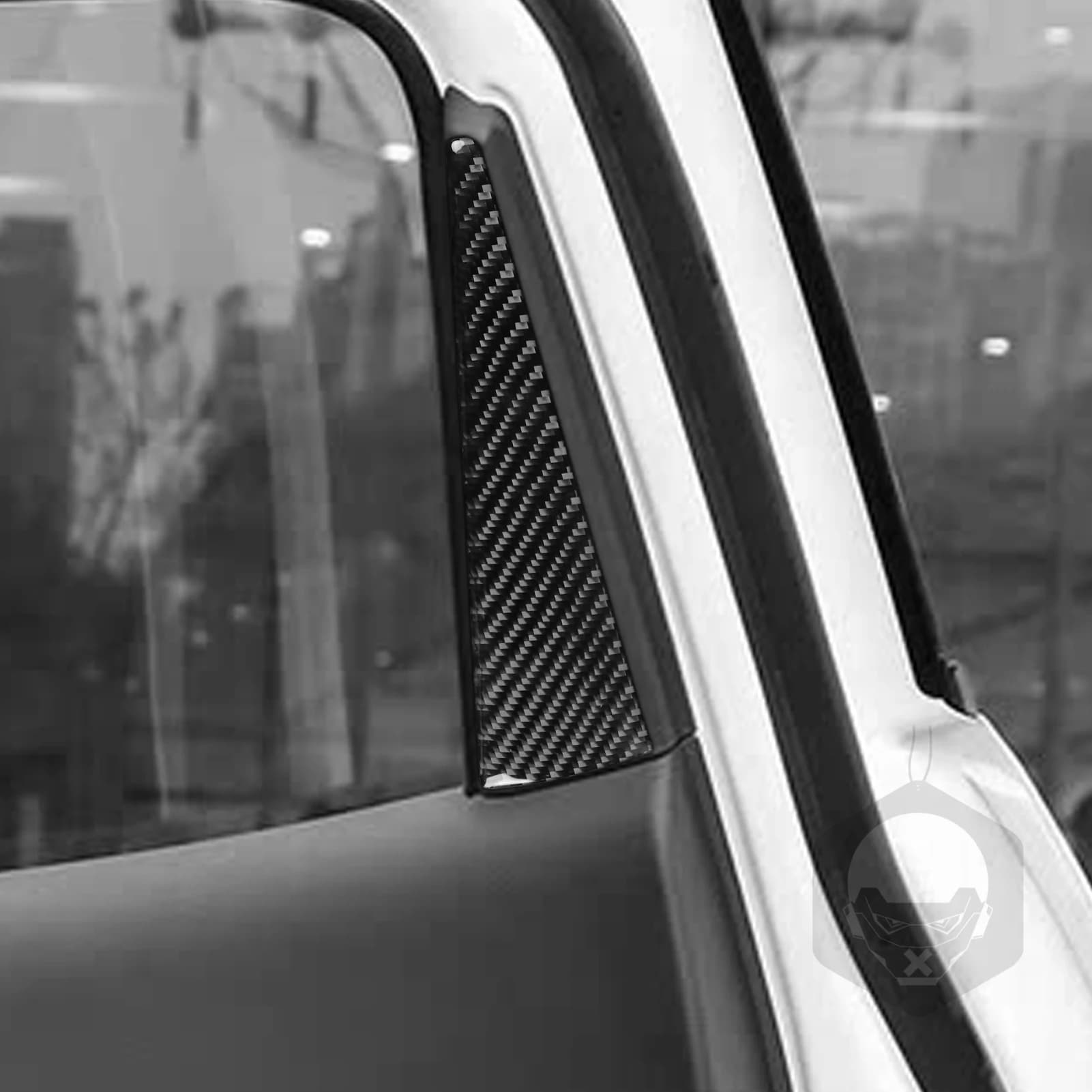 For Jeep Compass 2018-2021 Real Carbon Fiber Interior Door Rear Pillar Cover Panel Auto Accessories Interior Decoration Wall decal