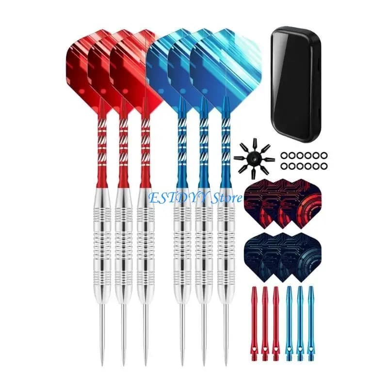 G6DE 1 Set Professional Steel Darts Needle Set Metal Steel Tip Darts With Carrying Case Darts Accessories Easy to Use